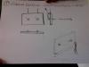 Croquis: écran double rectangulaire avec caméras au centre